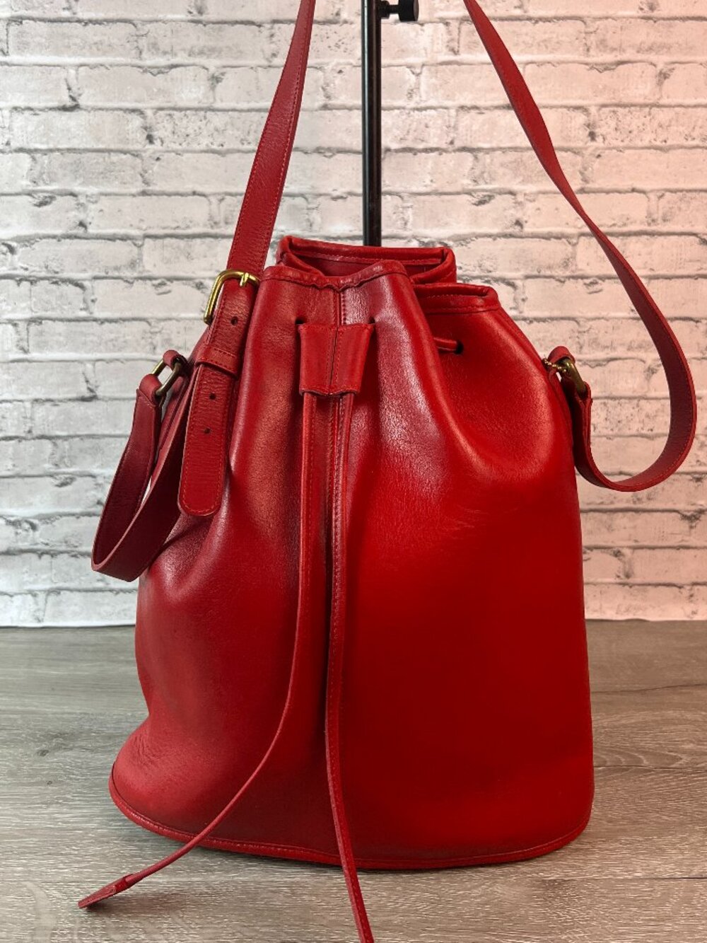 Pre 1994 Vintage Coach Nicholas Drawstring Bucket Bag